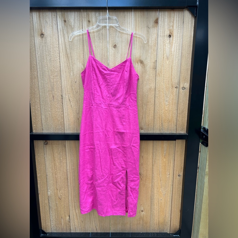 J. Crew Fuchsia Smocked Dress